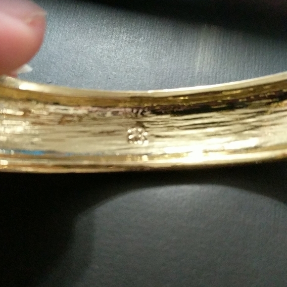 Banana Republic Gold Tone and Silver Tone Hinged Cuff Bangle Statement Bracelet - Picture 5 of 5